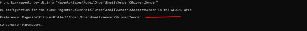 Command to Show Preferences of Files in magento 2